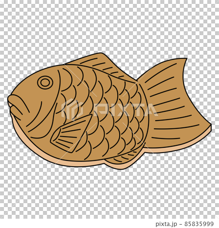 たい焼き 挿絵 イラスト カラーアイコン 85835999
