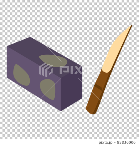 栗羊羹 楊枝 和菓子 イラスト アイコンのイラスト素材