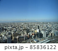 晴天の名古屋駅方面からの名古屋の展望　11月 85836122