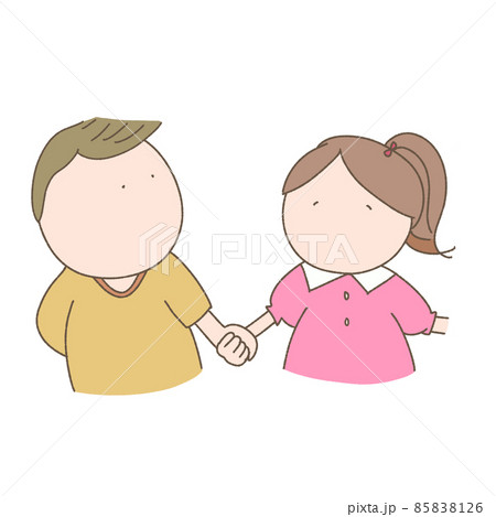 Boys And Girls Holding Hands Stock Illustration