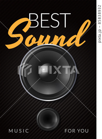 Realistic Loud Speaker Advertising Poster 85838932