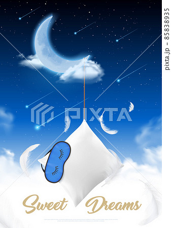 Sleep Time Realistic Illustration 85838935