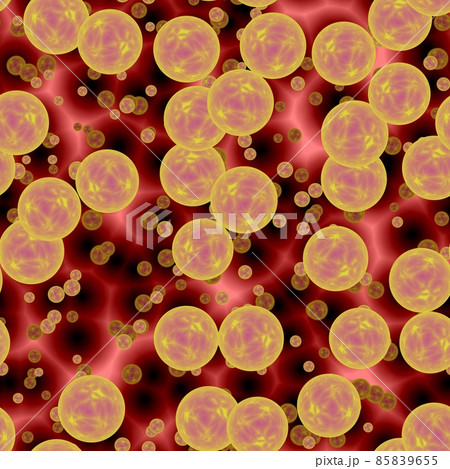 Pink and orange  dangerous bacterias or virus spheres in animal blood 85839655