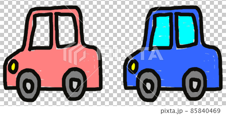手描きで書かれたデフォルメした車の絵 85840469