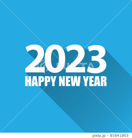 2023 Happy new year creative design background or greeting card with text. Vector 2023 new year numbers isolated on blue background 85841803