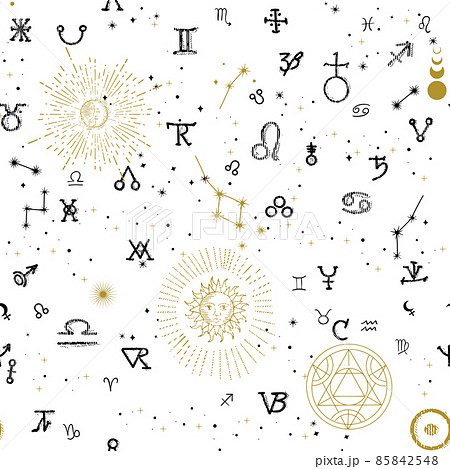 Seamless esoteric pattern. Seamless esoteric pattern. 85842548