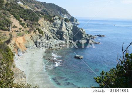岩石海岸・砂浜(佐田岬半島/愛媛県伊方町) 岩石海岸・砂浜(佐田岬半島/愛媛県伊方町) 85844391