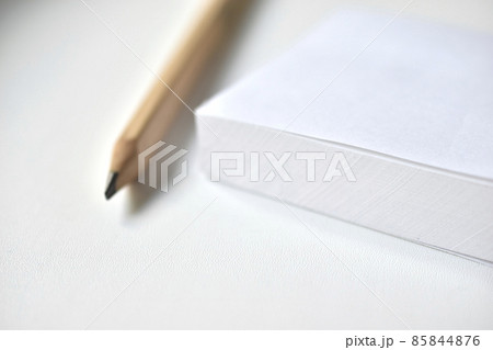 Office pencil and notebook on white background 85844876