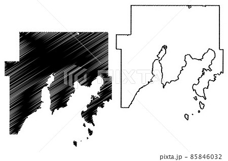 Delta County, Michigan (U.S. county, United...のイラスト素材 [85846032] - PIXTA