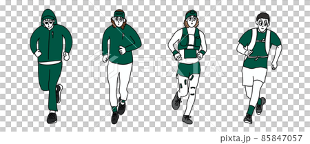 Running male trail running illustration 85847057