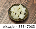 沖縄の島野菜、冬瓜(シブイ)のカット 85847083