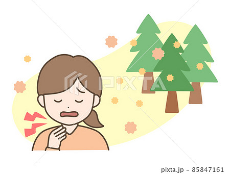 花粉症　のどの痛み 85847161