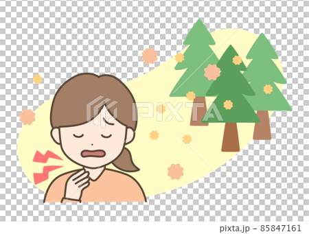 花粉症　のどの痛み 85847161