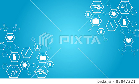ヘルスケア、医療関係のフレーム、背景素材 85847221