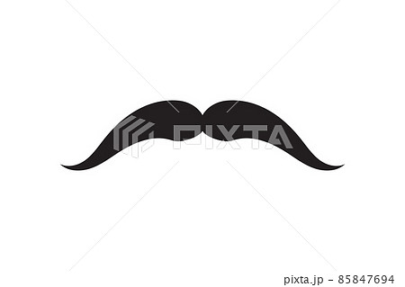 Moustache vector icon. Black retro style mustache. Shave barber vintage man face Moustache vector icon. Black retro style mustache. Shave barber vintage man face 85847694
