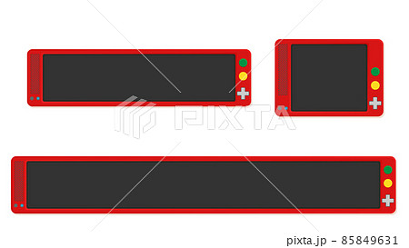 赤のゲーム機風のテロップベース 85849631