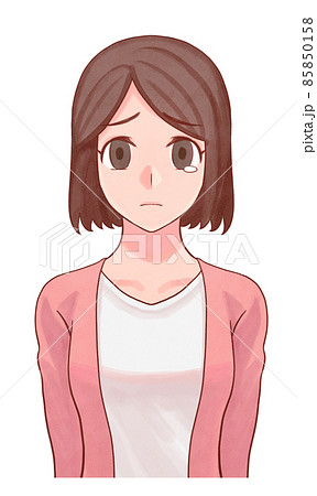 心理的外傷を負う女性のイラスト 心理的外傷を負う女性のイラスト 85850158
