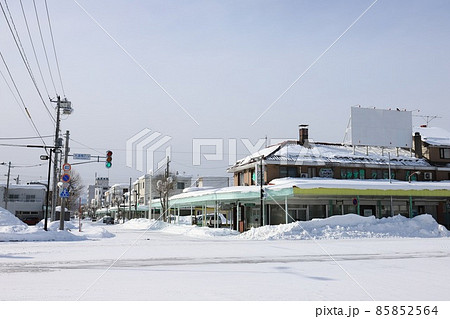 北海道 名寄 名寄駅前通りのアーケード商店街 北海道 名寄 名寄駅前通りのアーケード商店街 85852564