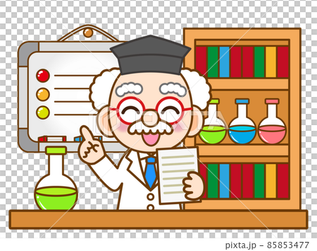 Dr. 3 explaining chemistry experiments 85853477