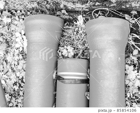 Prepared dedicated plastic blue Pipe with rubbery sealing inside Prepared dedicated plastic blue Pipe with rubbery sealing inside 85854106