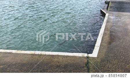 Bude Sea Pool, Cornwall, UK. Details from the sea pool photographed in winter with no people 85854807