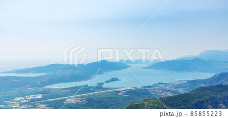 Panoramic landscape view of Kotor bay, Montenegro Panoramic landscape view of Kotor bay, Montenegro 85855223