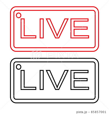 Live broadcast icon. Live video streaming. Red symbols and buttons for live broadcast, online broadcast. Red and black buttons for live and online applications. Vector Live broadcast icon. Live video streaming. Red symbols and buttons for live broadcast, online broadcast. Red and black buttons for live and online applications. Vector 85857001