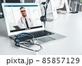 Telemedicine service online video call for doctor to actively chat with patient 85857129
