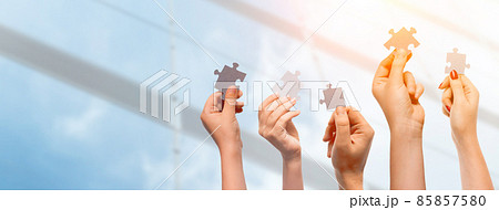 Business concept or puzzle as a symbol of autism 85857580