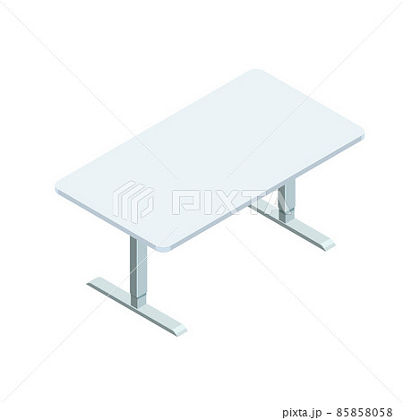 Vector isometric illustration of a writing or computer desk in a modern style 85858058