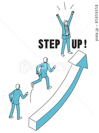 ステップアップするビジネスマン 85859358