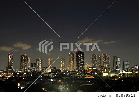 武蔵小杉高層ビル群 夜景 日吉公園より 武蔵小杉高層ビル群 夜景 日吉公園より 85859511