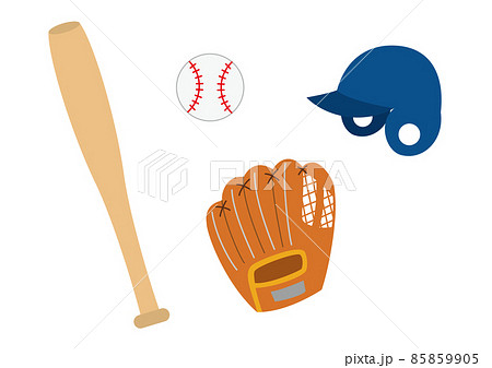 野球のアイテムイラストセット 85859905