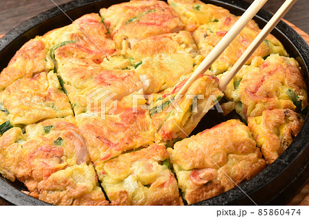 鉄板　チヂミ　韓国料理 85860474