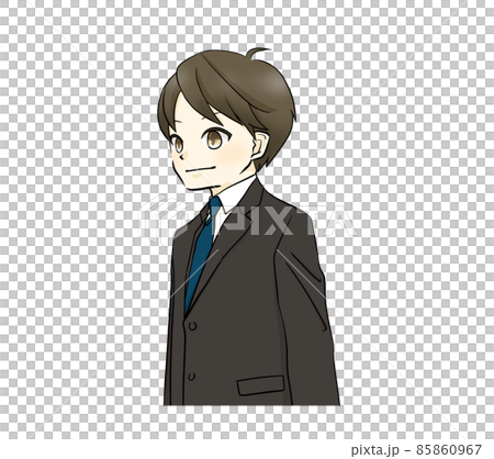 スーツ姿の笑顔の男性 85860967