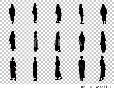 女性剪影 女性剪影 85861101