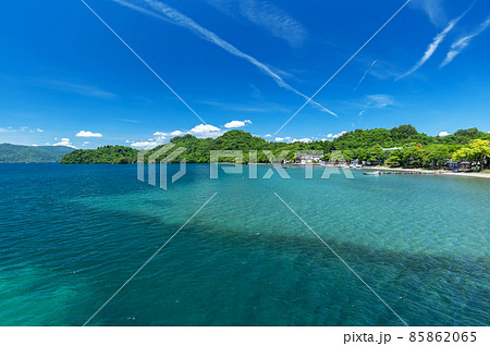 【青森県十和田湖休屋】十和田湖畔休屋の風景 85862065