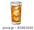 筆で描かれた烏龍茶のイラスト 85862640
