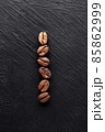 Coffee beans on black background 85862999