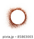Coffee powder circle on white background 85863003