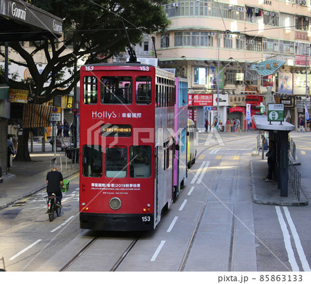 香港の庶民の足「トラム」(路面電車)英国植民地時代から走り続ける香港庶民の足 香港の庶民の足「トラム」(路面電車)英国植民地時代から走り続ける香港庶民の足 85863133
