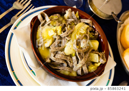 Italian pizzoccheri. Traditional Italian cuisine Italian pizzoccheri. Traditional Italian cuisine 85863241