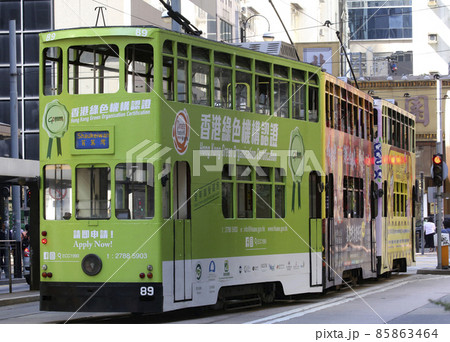 香港の庶民の足「トラム」(路面電車)英国植民地時代から走り続ける香港庶民の足 香港の庶民の足「トラム」(路面電車)英国植民地時代から走り続ける香港庶民の足 85863464