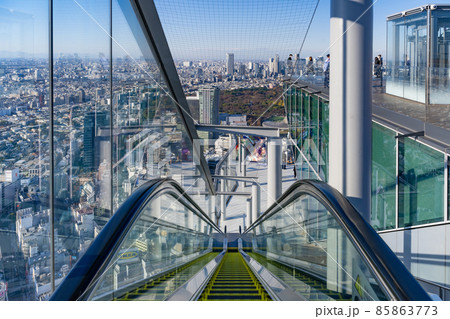東京都渋谷区　渋谷スカイから見た東京の景色 85863773