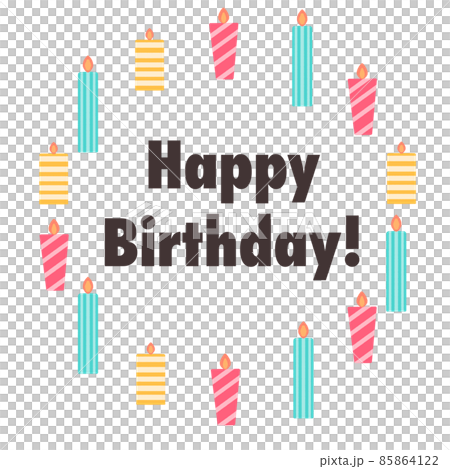 Candle birthday message card illustration material Candle birthday message card illustration material 85864122