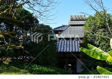 紅葉真っ盛り　秋の丈山苑　詩泉閣 85865902