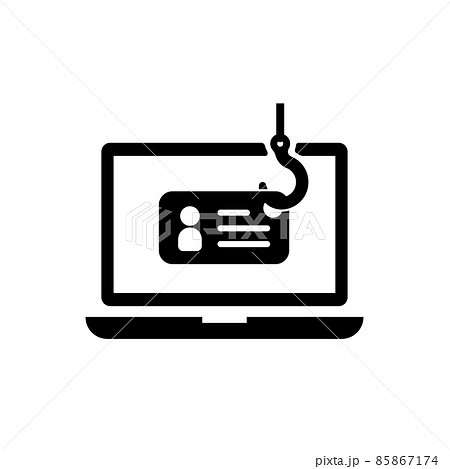 フィッシング詐欺・個人情報流出 ベクターアイコンイラスト (PC/パソコン) 85867174
