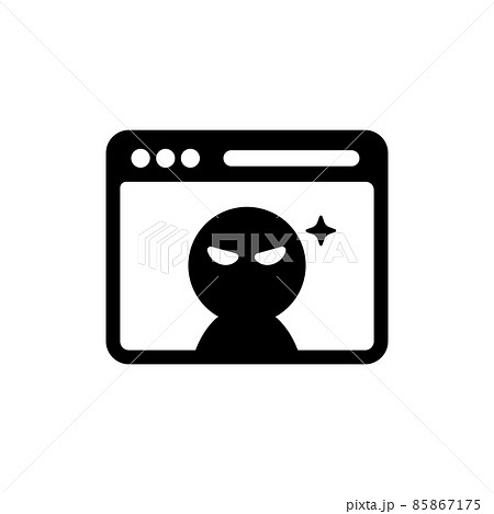 Hacker Hacker Account Hijacking Vector Icon Stock Illustration
