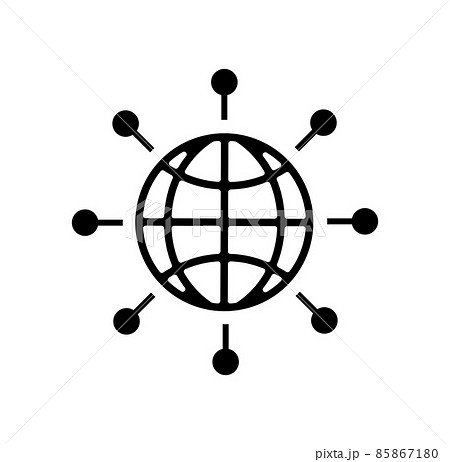 グローバルネットワーク・インターネットテクノロジー ベクターアイコンイラスト 85867180