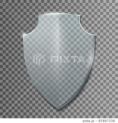 Glass shield on transparent background vector illustration 85867336